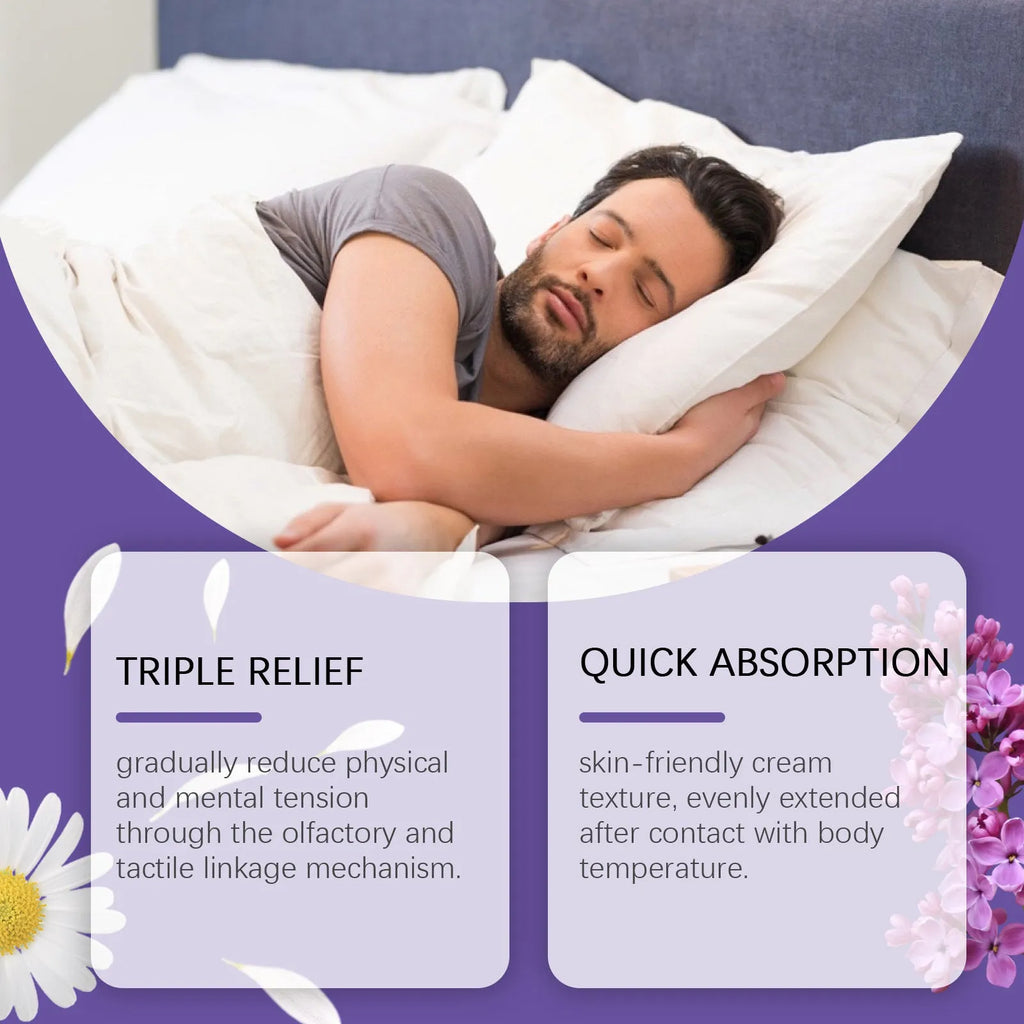 30g pot of Sleep Goodnight Cream with lavender, chamomile, bergamot and valerian.