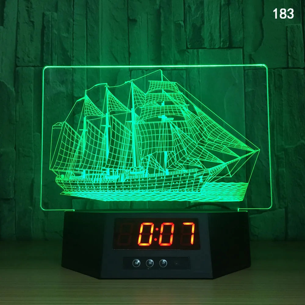 3D glowing electronic dolphin night light with remote control on table