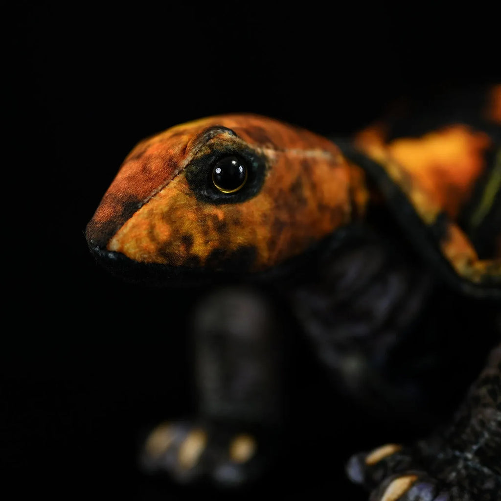 Japanese stone turtle plush toy in coffee colour, 32cm, realistic design, soft plush and PP cotton filled