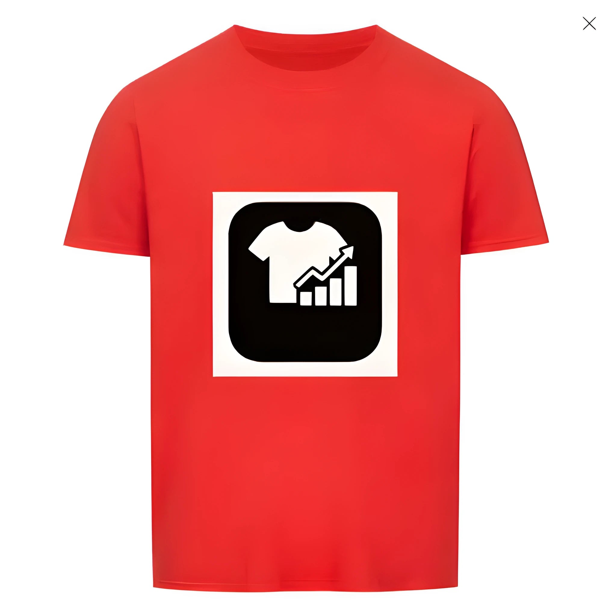 Red and white striped Japanese retro style T-shirt with short sleeves.