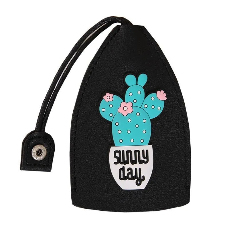 Colourful cartoon pull-out key case in PU leather for car key protection