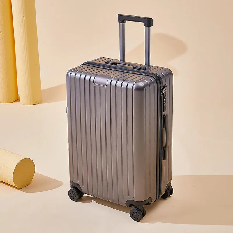 PC travel universal wheel suitcase in solid colour with dry wet separation, 20 inch size