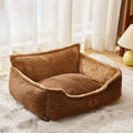 Universal kennel washable bed for small and medium dogs in coffee colour