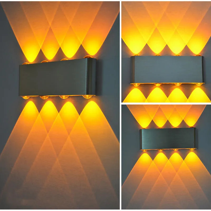 Modern aluminium corridor LED lamp in black, silver, or white finish
