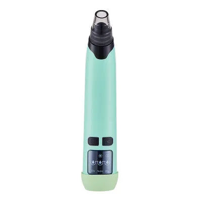 Blackhead suction instrument with three interchangeable heads for facial pore cleaning and exfoliation