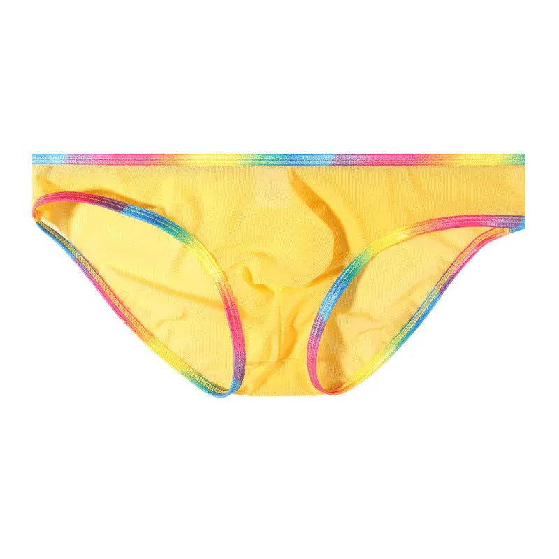Mesh transparent quick-drying nylon panties for women in solid colour, breathable brief style