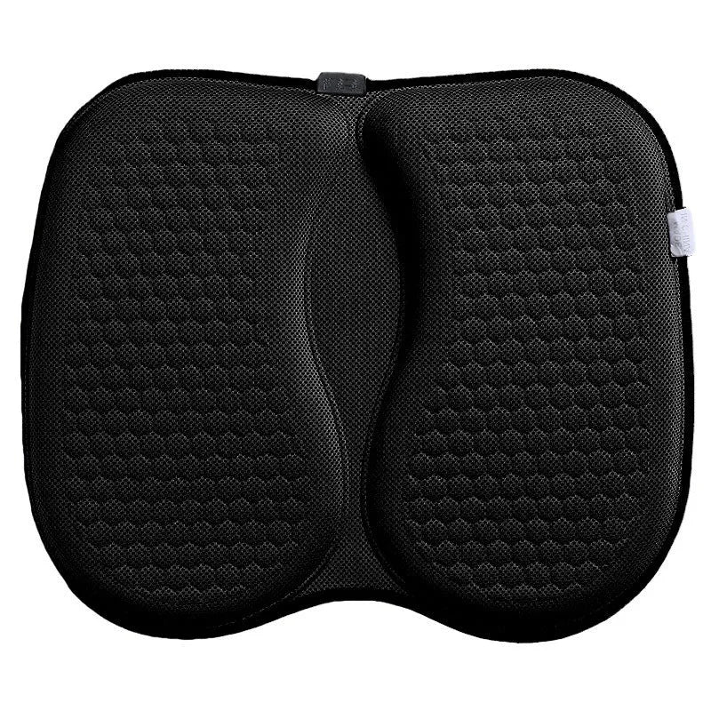 Honeycomb gel car seat cushion in breathable honeycomb pattern, 40x35x2cm, black colour