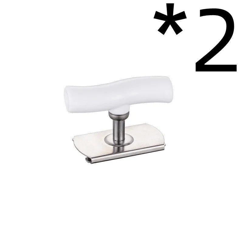 Adjustable jar opener stainless steel with collapsible body, white colour, 8.5x6 cm compact kitchen tool