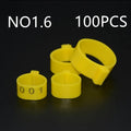 100 PCS chicken foot ring O-ring sealing washers in blue, green, purple, red, white, yellow colours
