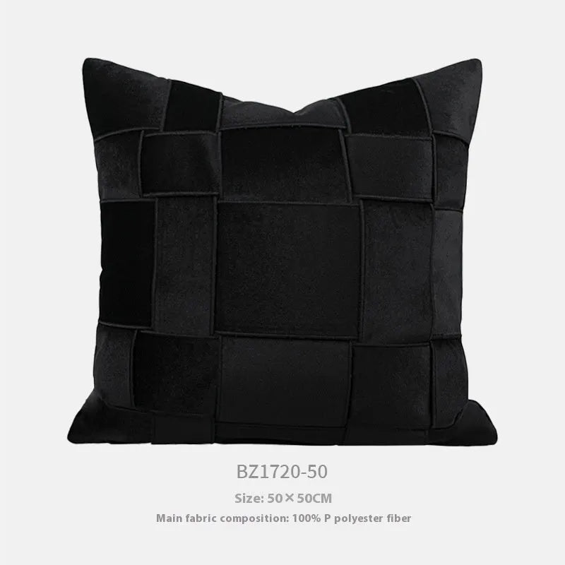 Square 50x50cm woven chenille decorative cushion in a choice of colours.