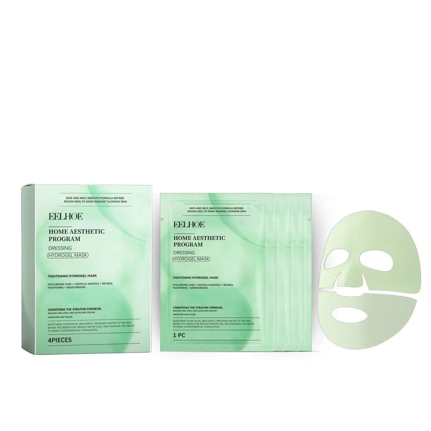 Retinol and hyaluronic acid hydrating sheet face mask, single sheet or pack of four.