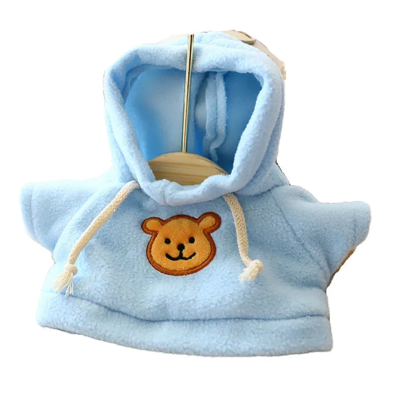 Blue hooded cloth dog jumper for medium or large sized pets.