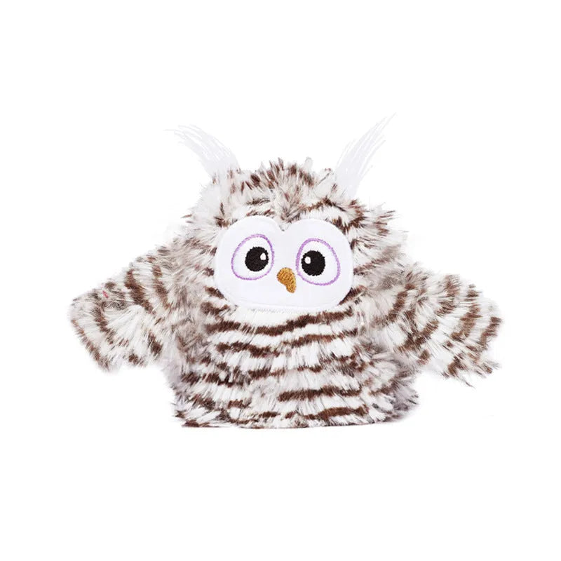 Owl cat teaser stick with sea mother fur and cat mint for indoor self-entertainment