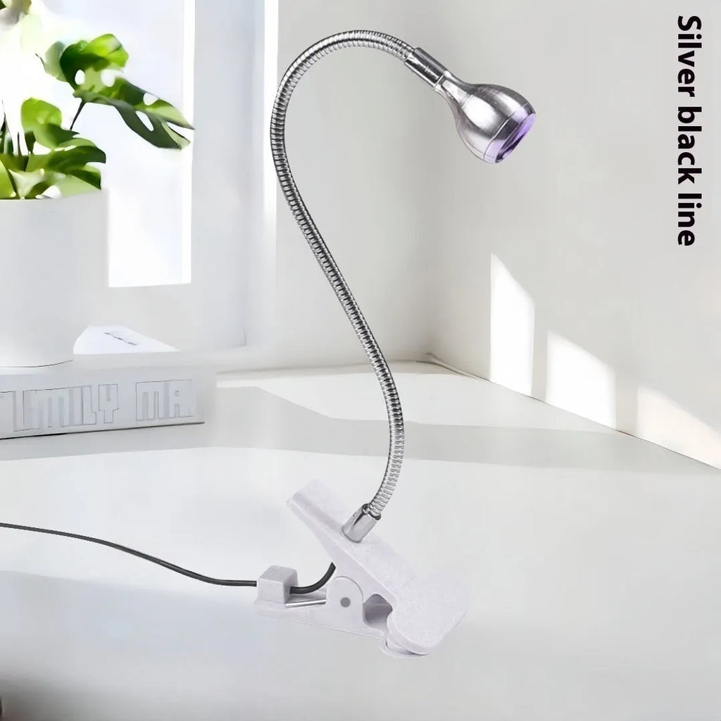 USB clip goose neck nail lamp with 395nm purple light for curing UV nail polish