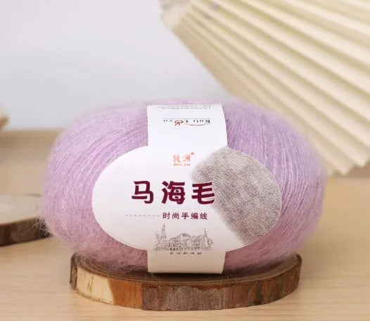Mohair wool ball for DIY scarf knitting in multiple colour options