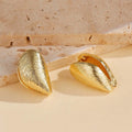 Gold shell thread geometric ear clips for women beach ocean vacation style