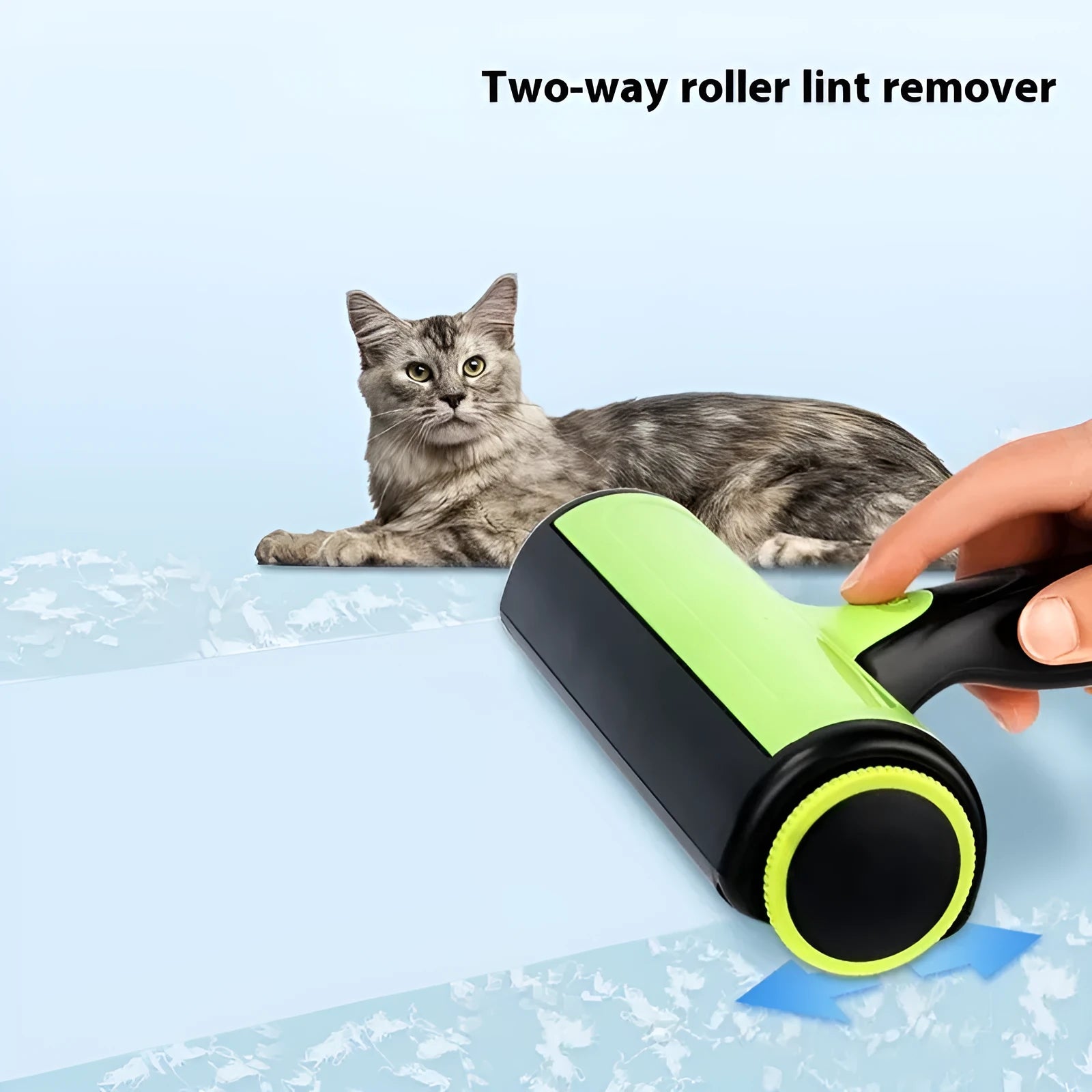 Automatic pet hair lint roller with adhesive cleaning roller for sofa fabrics