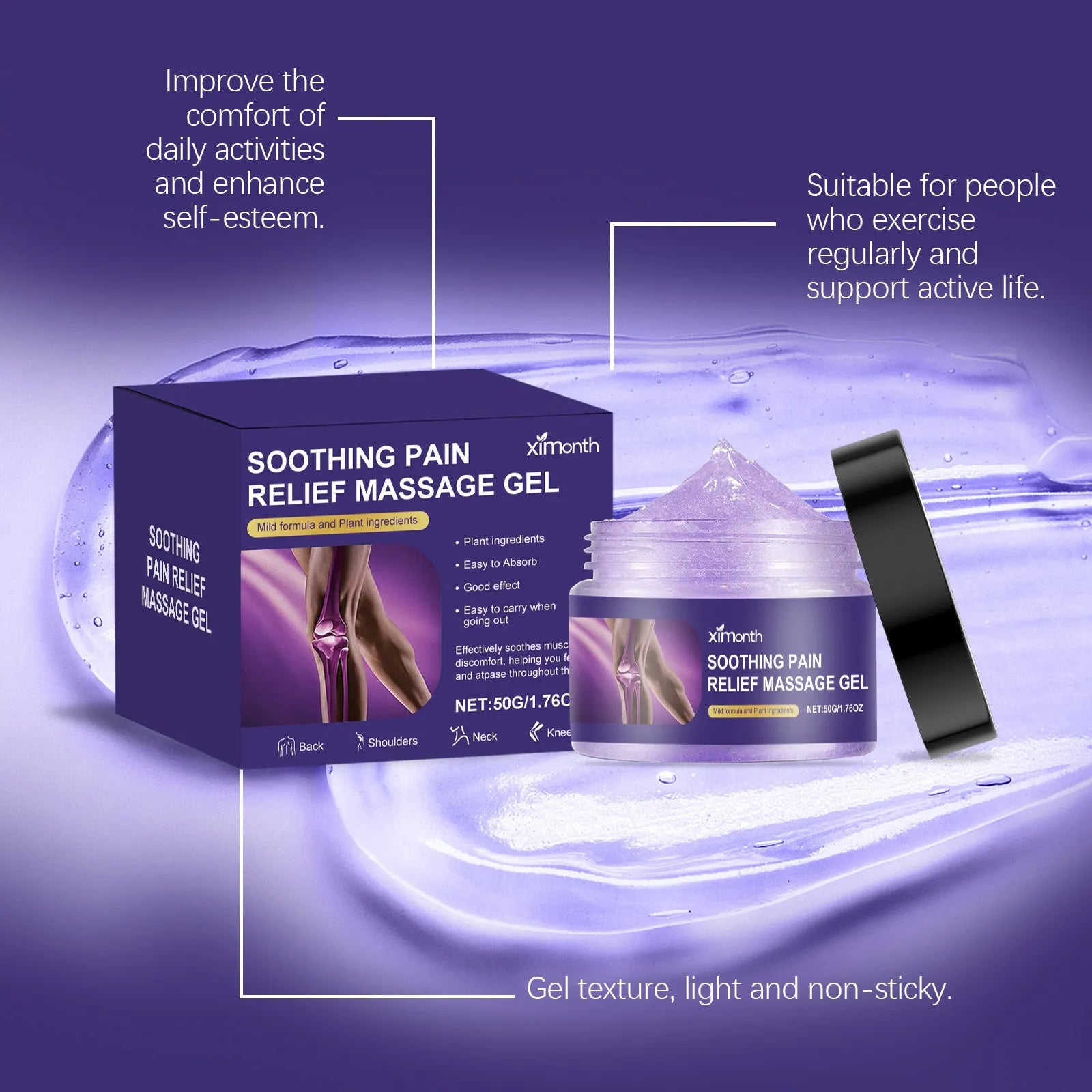 50g Body Joint Care Gel jar for joint and muscle application