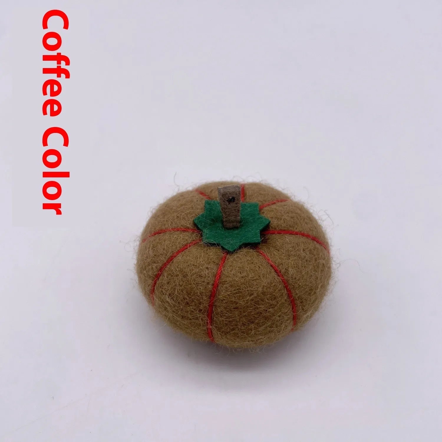 Wool felt pumpkin poke ornaments for doll decoration in multiple colours