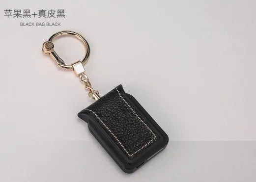 Bluetooth dual SIM adapter keychain for iOS with multiple colour options including black leather