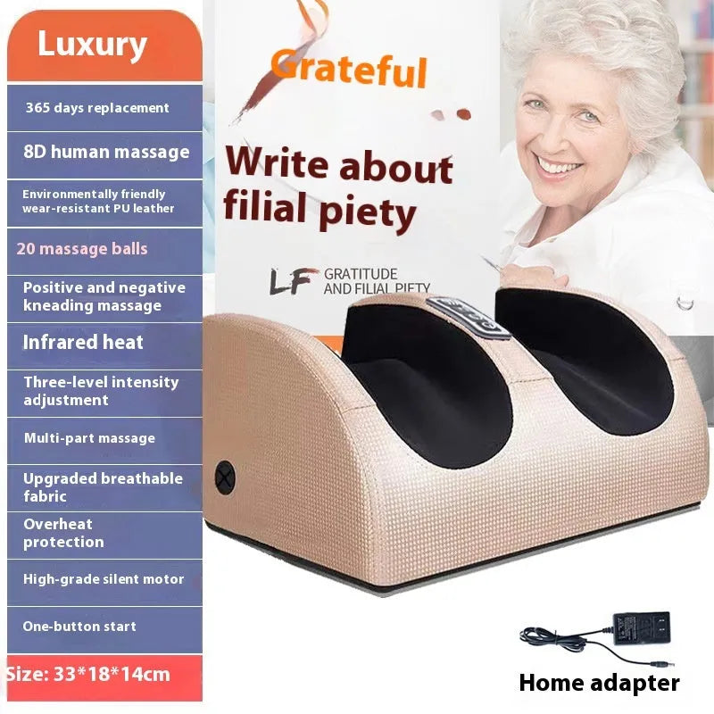 Electric foot massager machine with timer control in red, gold, black, or grey colour options