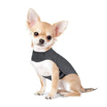 Heather grey dog anxiety vest made from brocade cotton fabric, size L for 12-18kg dogs.