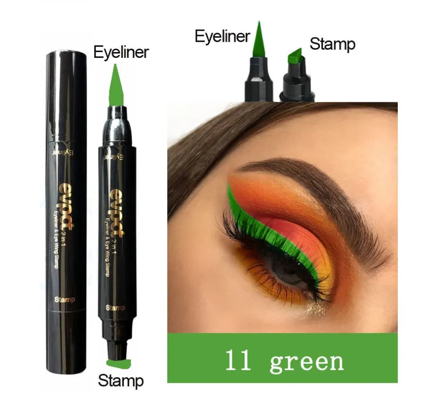 Evpct double color seal eyeliner 15.5g in 03 Brown shade with twist-up cap