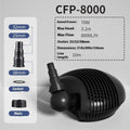 White horizontal CFP series large flow filter pump for garden ponds and turtle tanks.