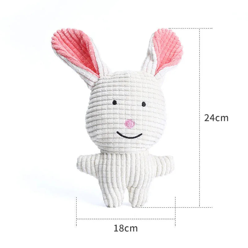 Colourful animal shape dog chew toy with squeaky whistle for small medium dogs