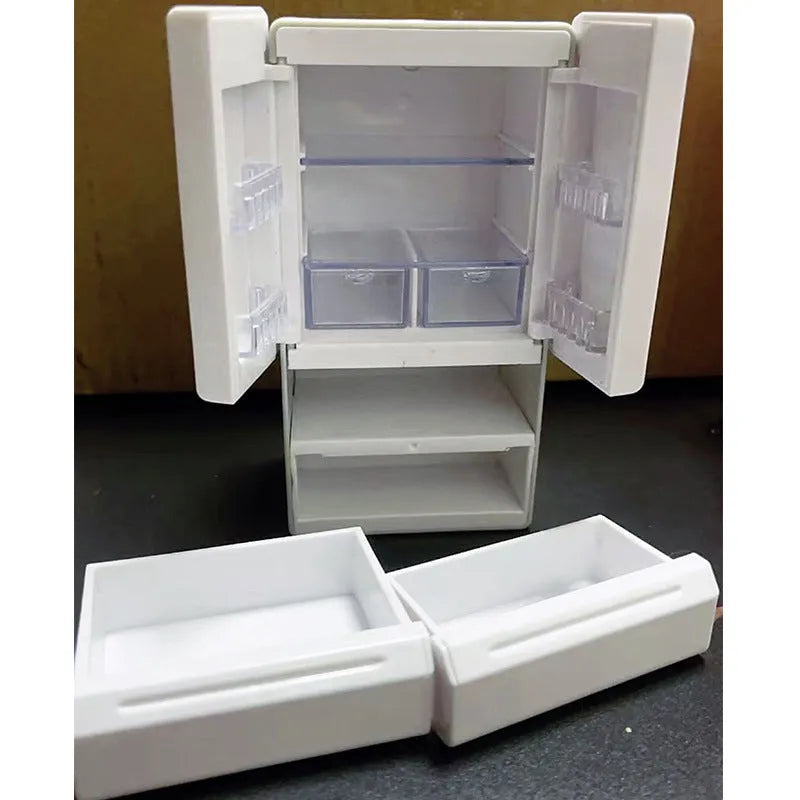 White plastic miniature candy toy model with illuminated feature measuring 11.4cm tall