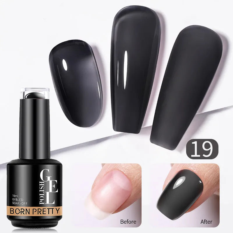 Nail colour powder transparent phototherapy plastic gel in 15g pot with nude and cold colour options for shaping and reinforcement