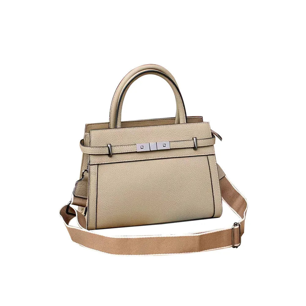Genuine leather small square shoulder bag in almond green colour showing internal compartments