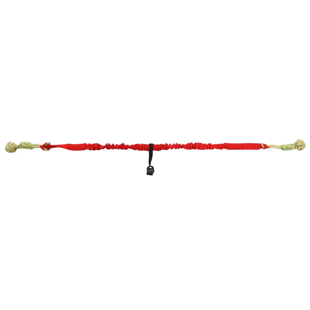 Cotton thread dog tug of war rope toy in black, grey, or red colour for interactive play