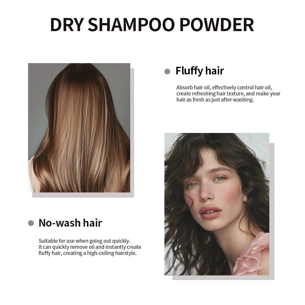 5g disposable hair dry cleaning powder with sponge headband and mirror for bangs refresh