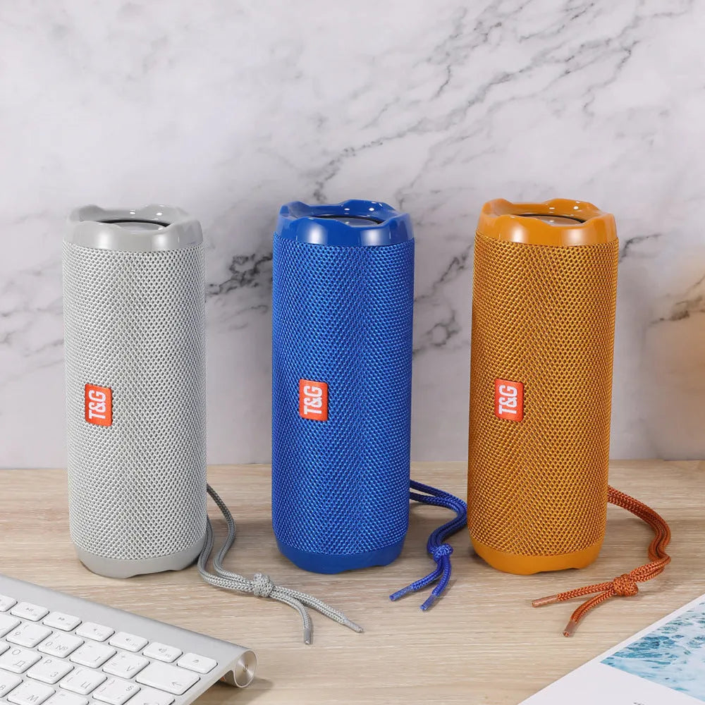Fabric portable Bluetooth speaker with card holder slot in multiple colour options