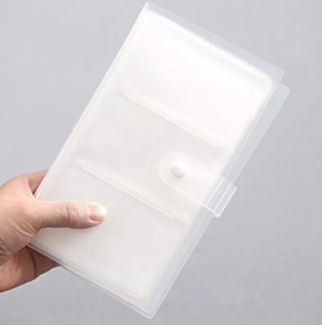 Business card holder book PVC PP 190mm x 120mm with smile logo and protective shell