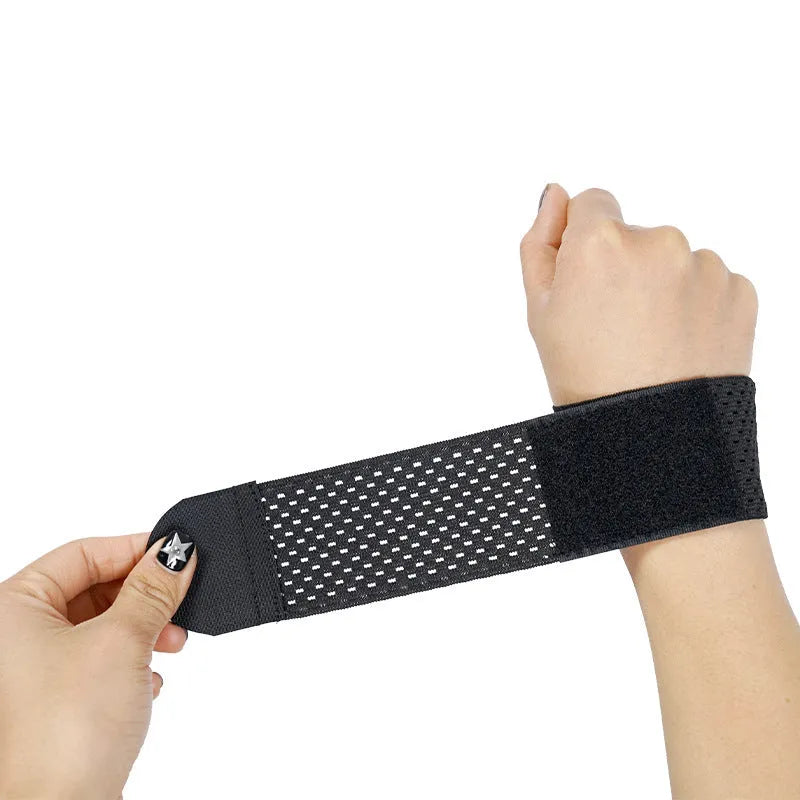 High elastic breathability athletic wristguard in choice of pink, black, or grey colours