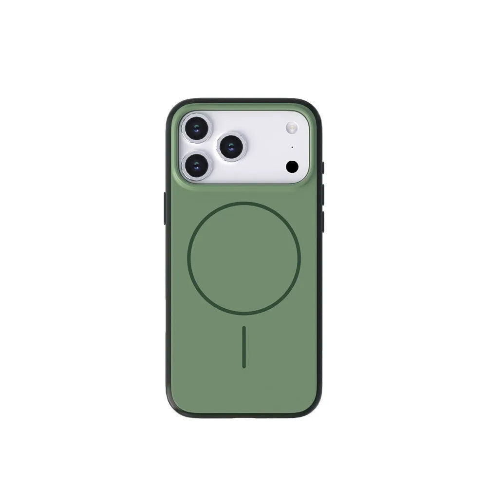 Magnetic silicone phone case for iPhone 17 series in six colour options, matte finish, shockproof design