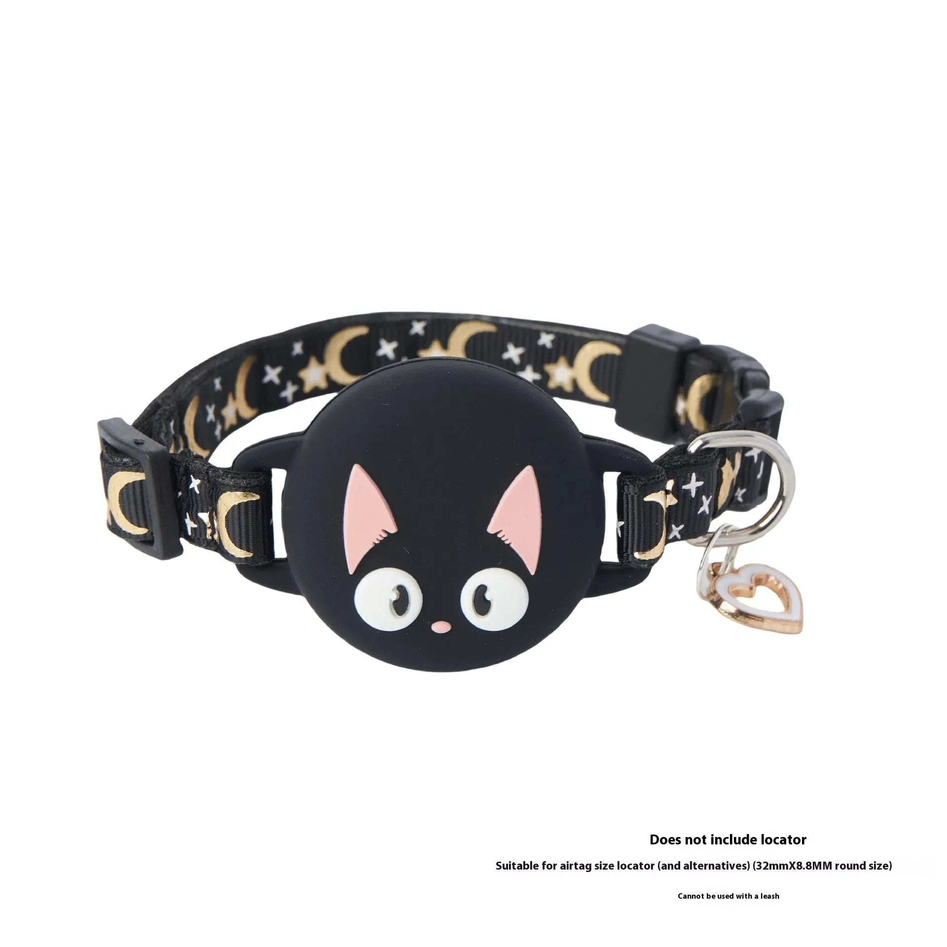 Apple AirTag protective case on adjustable cat collar in selected colour with size adjustment