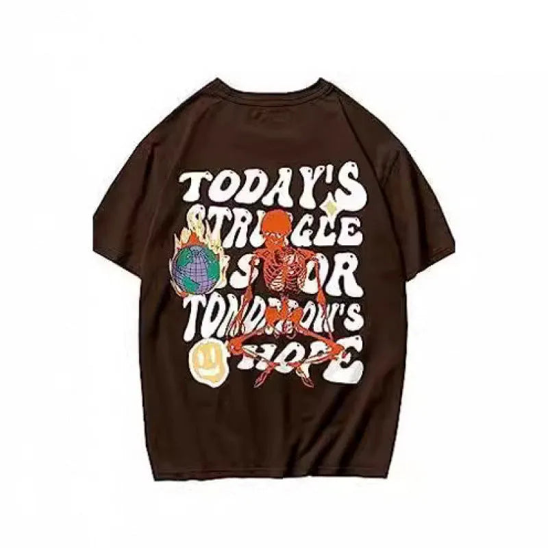 Men's printed street style sports t-shirt with digital pattern on polyester fabric