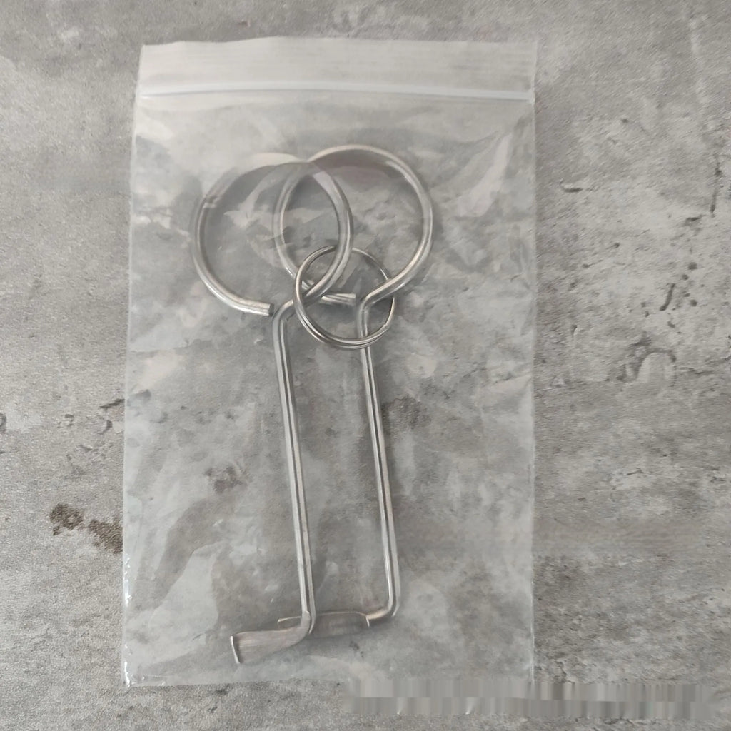 Two alloy wrench tools from portable household repair set
