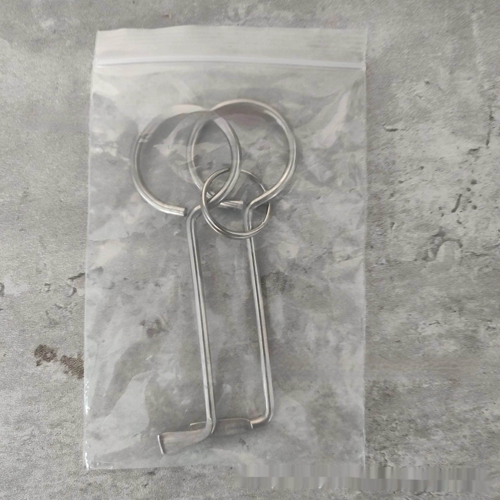 Two alloy wrench tools from portable household repair set