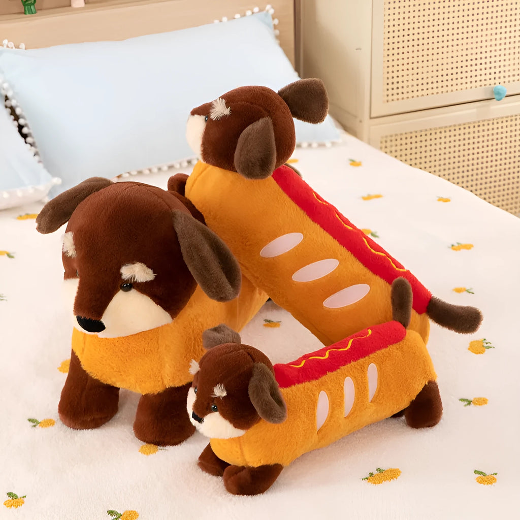 Cute dachshund doll plush toy sausage dog stuffed animal 40cm height plush material