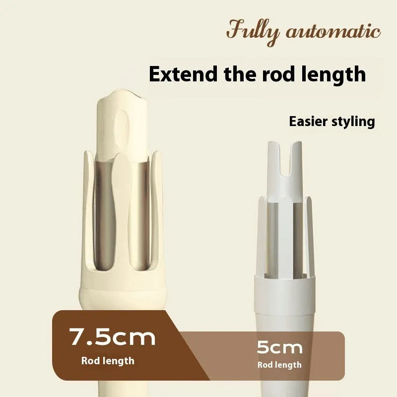 Automatic hair curler with 32mm ceramic barrel in white and pink colour option