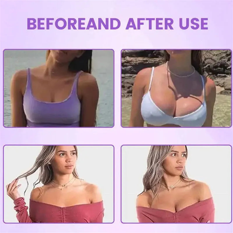 Silicone gel chest patch pair for breast enhancement and body tightening