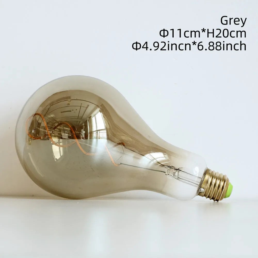 Double helix spiral LED soft light strip in gold or grey finish with 110mm by 200mm dimensions