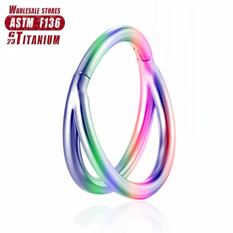 Titanium alloy nose ring F136 piercing jewellery in multiple colours and sizes