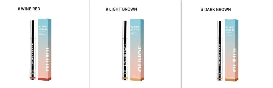 Dark brown waterproof long lasting lip liner pen with smooth tip for lip contouring