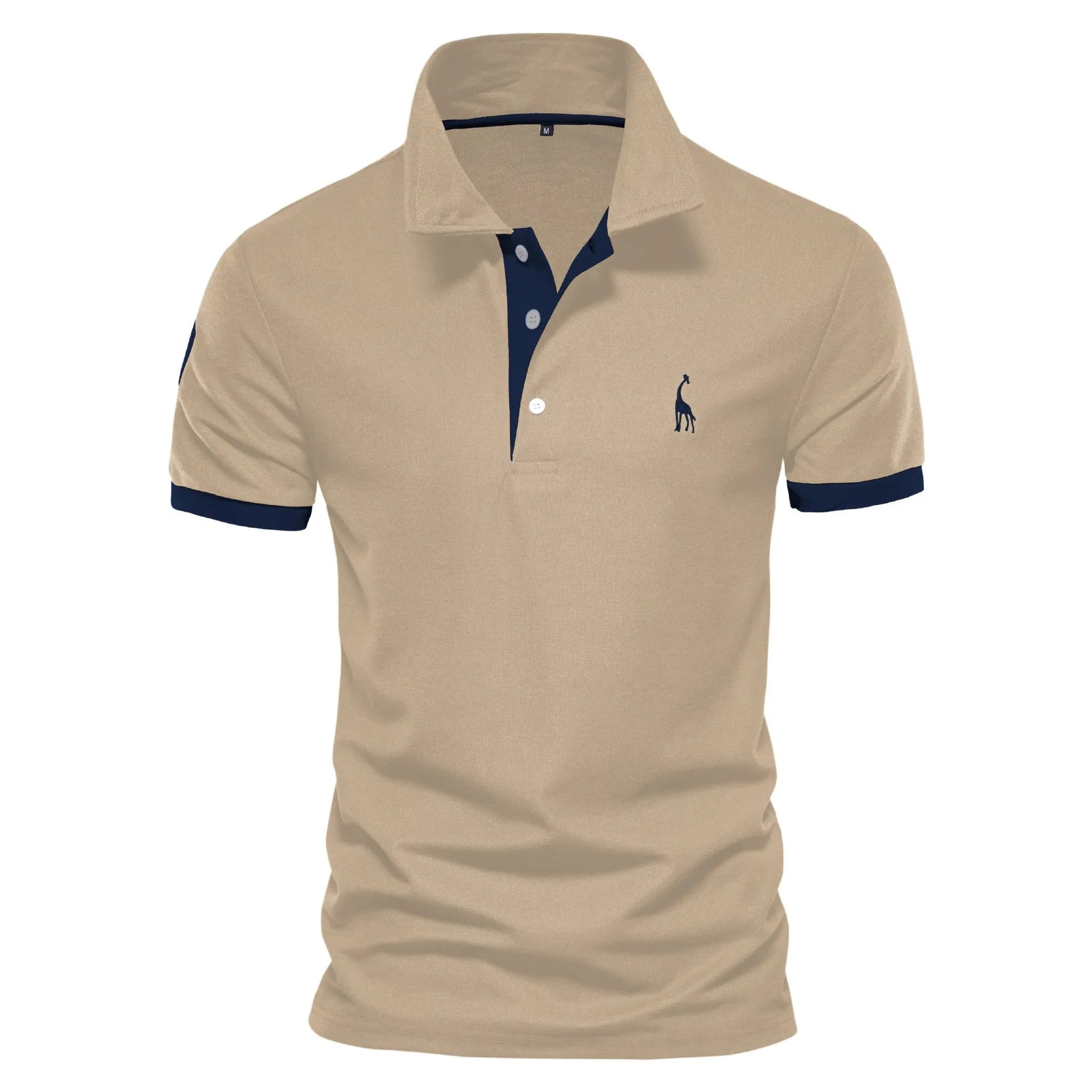 Men's white slim fit t-shirt featuring a detailed embroidered deer design on the chest.