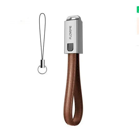 14cm leather iPhone charging cable with zinc alloy lightning connector in three colours